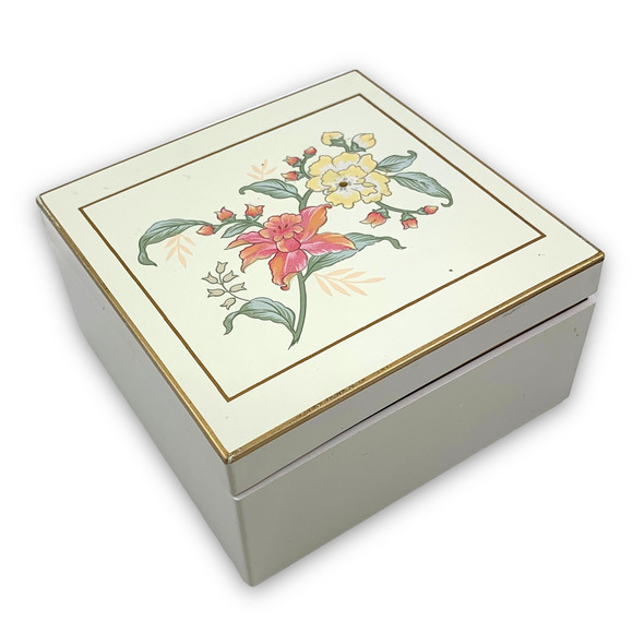 1960's OTAGIRI JAPAN PRIMA floral lacquerware boxed coasters set - Picture 6 of 9